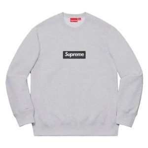 Supreme Box Logo Crewneck Heather Grey FW22 Size MEDIUM